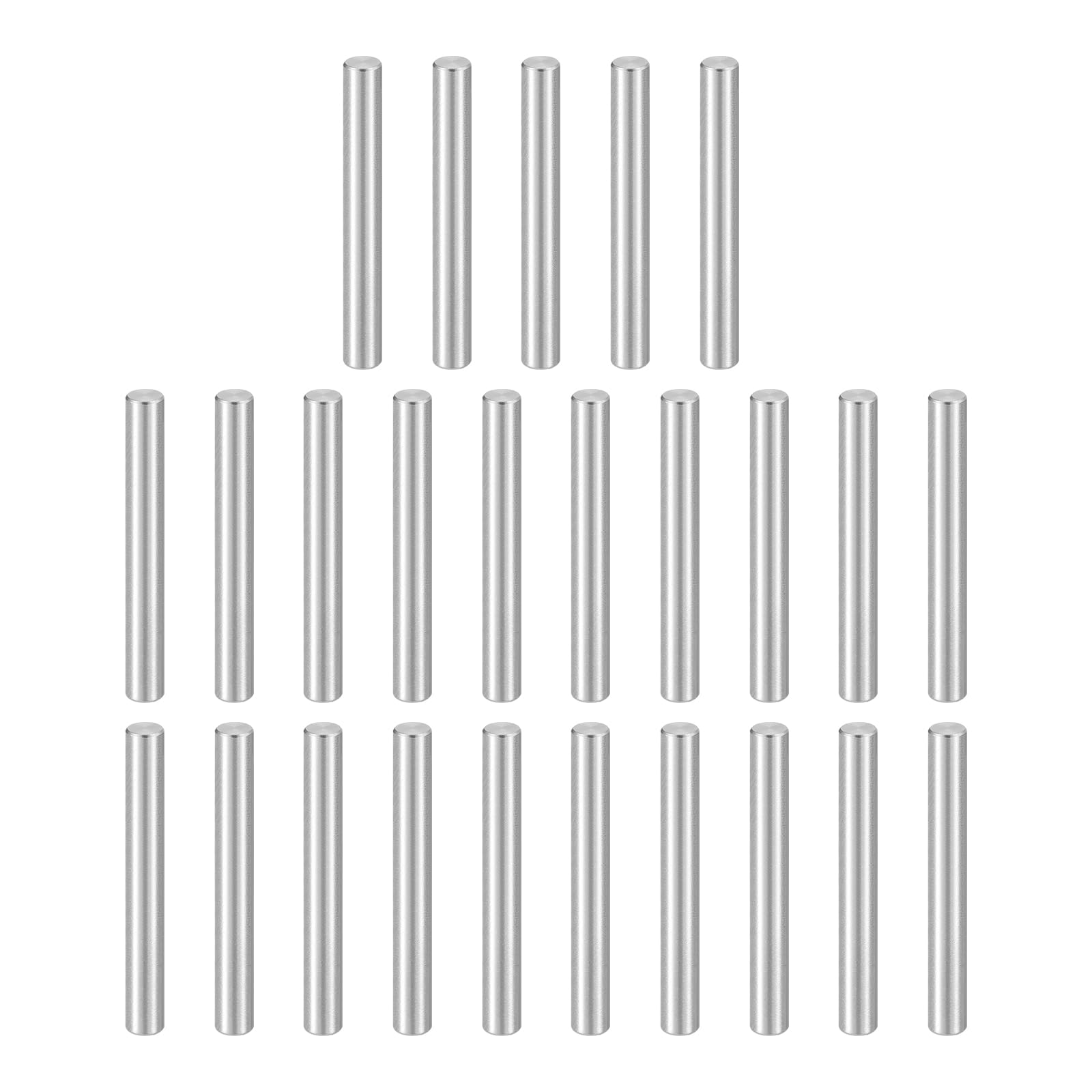 sourcing map Dowel Pins M5 x 50mm 304 Stainless Steel Silver 25pcs