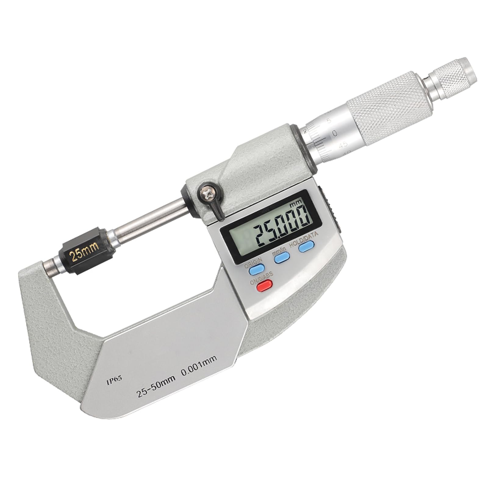 IP65 zestaw mikrometrów cyfrowych, 0-100 mm, elektroniczny zestaw śrub do mierzenia kabłąkowego ze stali nierdzewnej, wodoszczelny, do obróbki CNC i warsztatu, precyzyjny miernik do pomiaru