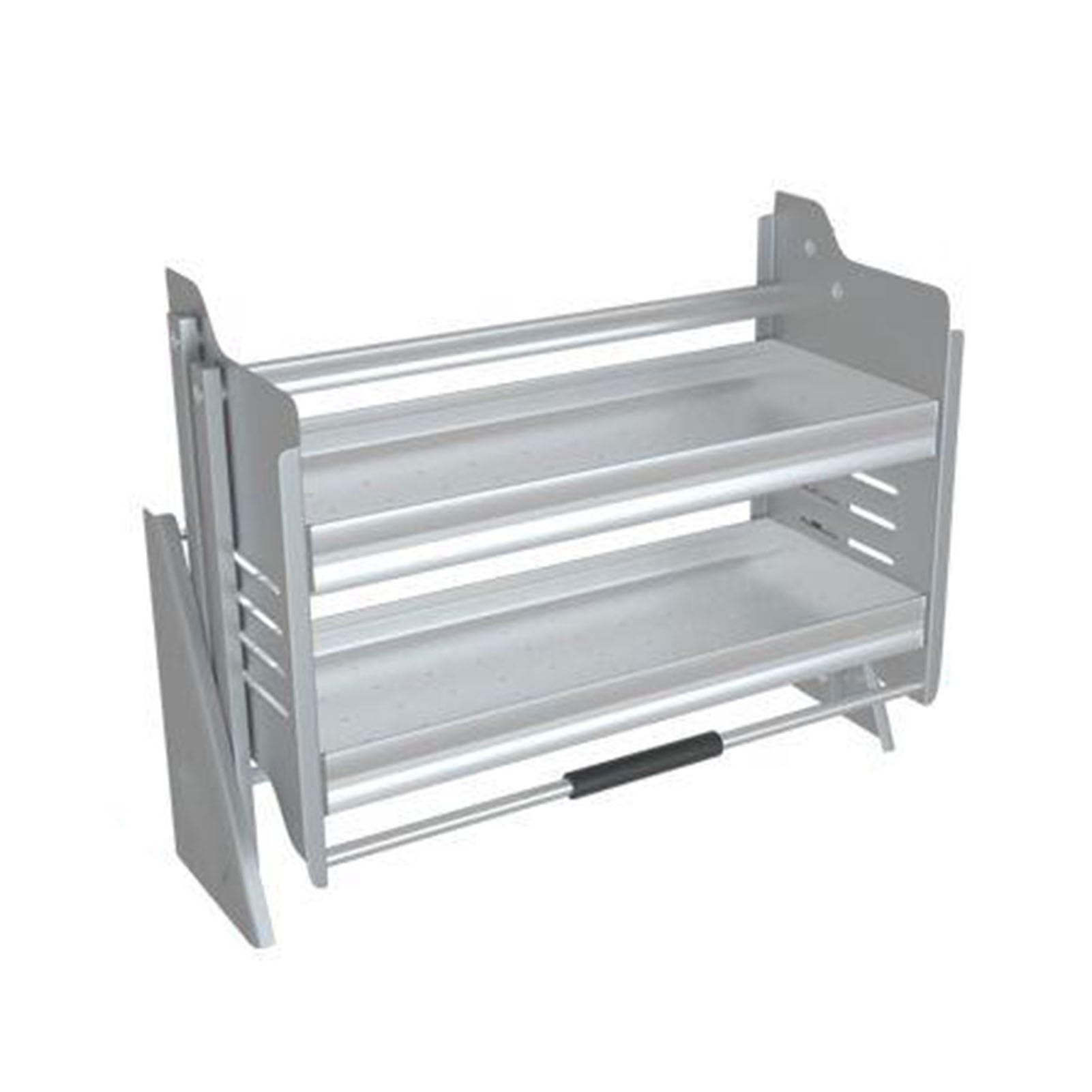 MYUYEE 2-Tier Pull Down Wall Cabinet Storage Organizerpull-Out Kitchen Wall Sliding Shelfwall Mounted Spice Rack66Lbs Capacityfor Kitchen Bar(700Mm Cabinet)