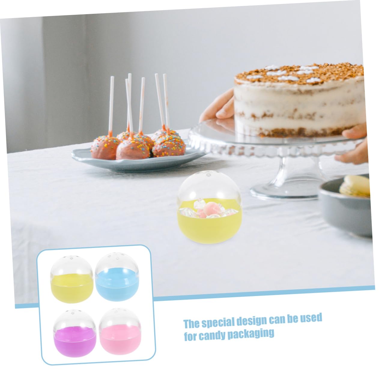 Alipis Lot de 25 Capsules Transparentes Rondes en PS pour Machine à Friandises, Faciles à Ouvrir et Refermables, pour Fêtes et Distributeurs Automatiques