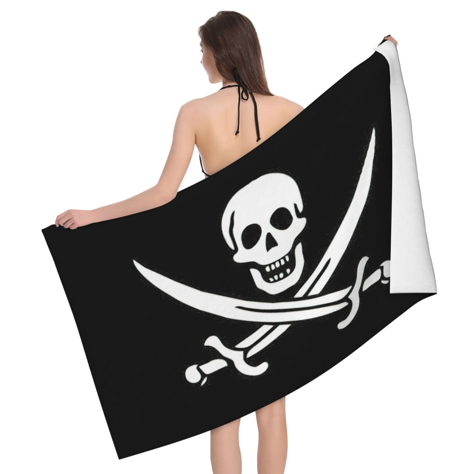 Serviette douce pour la peau style pirate pour éviter le sable à la plage