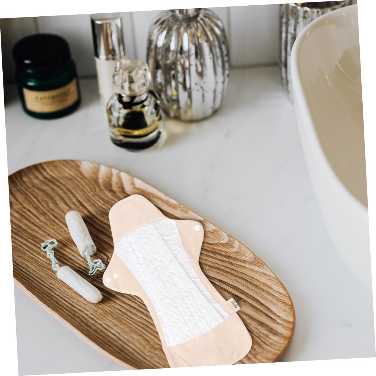 minkissy 6 Stück Tragbare Damenbinden Aus Stoff Damenbinden Mama Einlagen Stoff Menstruationseinlagen Waschbare Damenbinden Wiederverwendbare Menstruationseinlagen