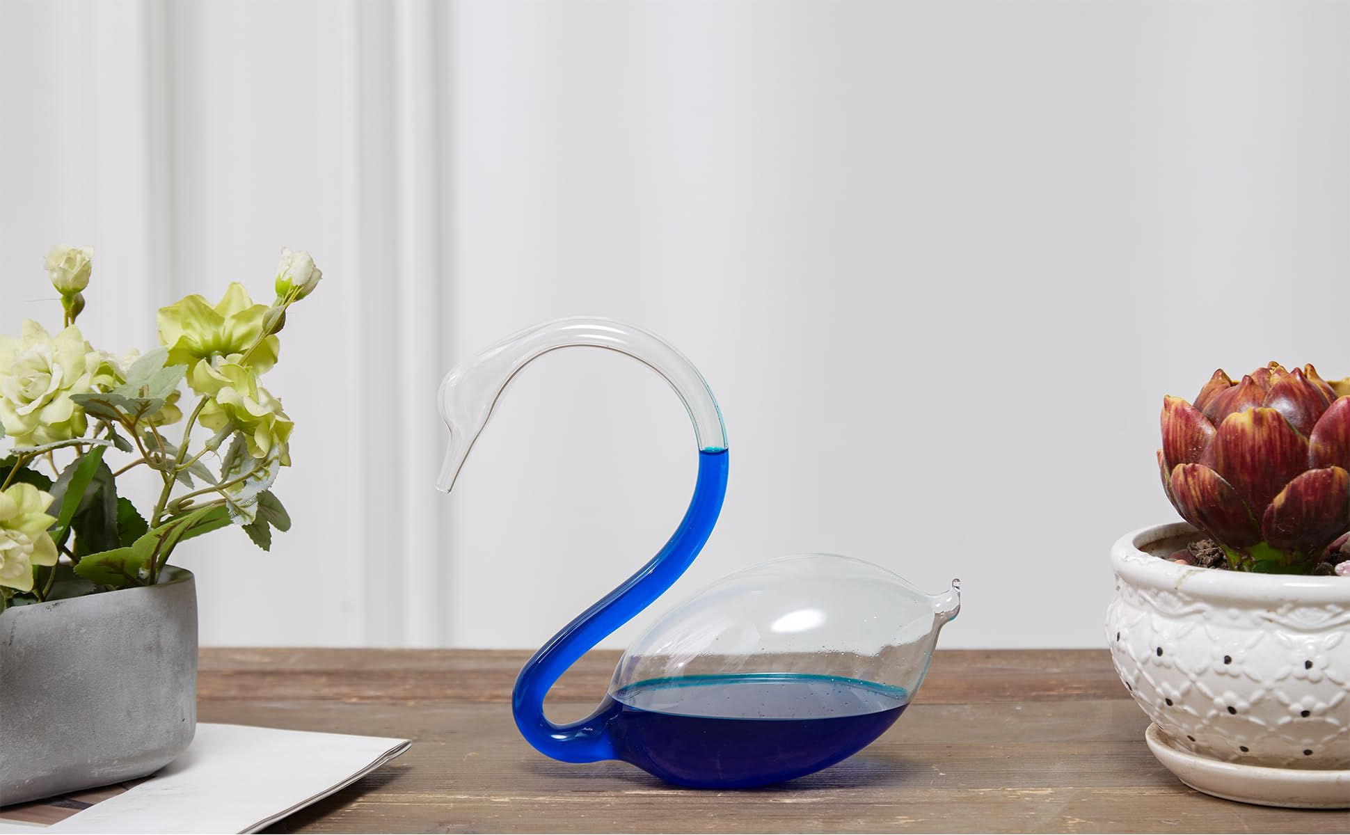 Wettervorhersage für Sturmglas, Schwanenförmiges Design, Barometer, Wetterstation, 17,8 cm, Schwan, Sturmglas, Wettervorhersage, wunderschönes Geschenk für Familie oder Freunde, Geschenk, Zuhause,