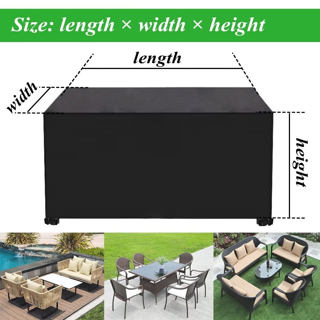 Copertura Impermeabile Per Tavolo Da Giardino 140x120x75cm | Oxford 420D | Anti-UV E Antivento - Foto 5