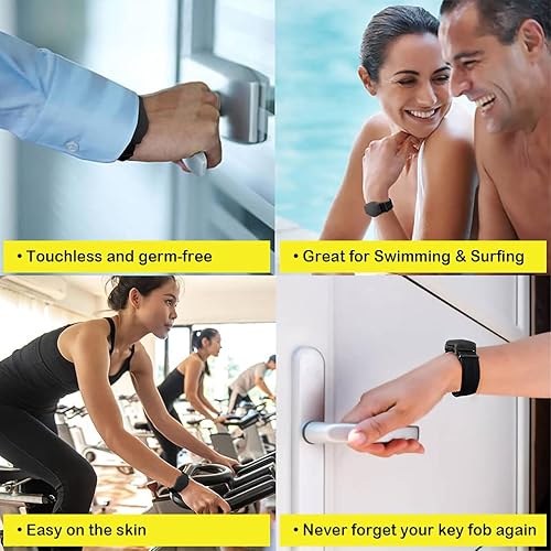 Miniatura 2 de Fobster Pulsera de llavero HID RFID llavero patentado, Negro -