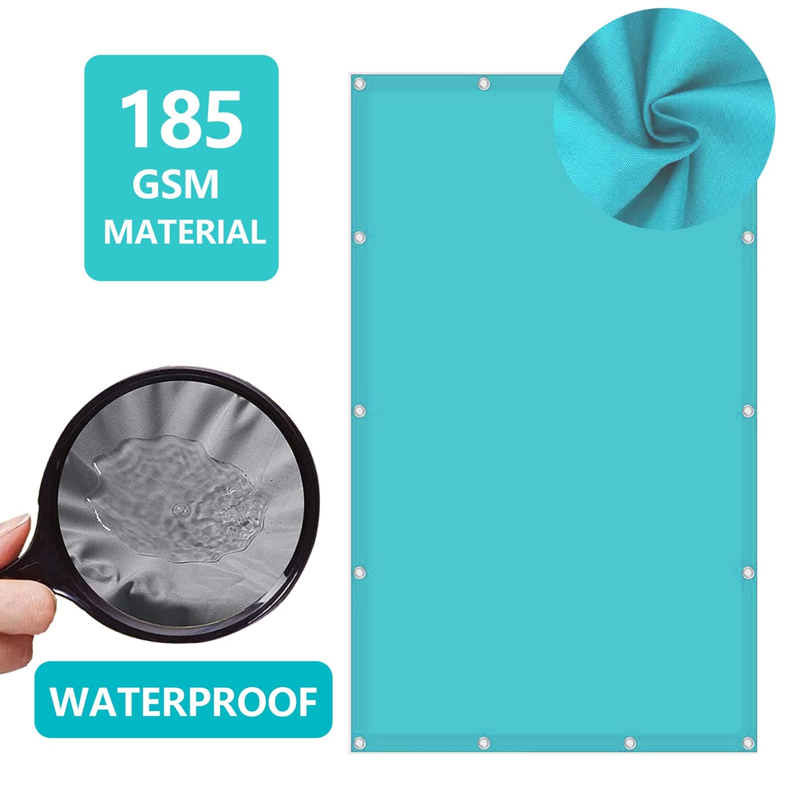 Outdoor Sunblock schaduw doek 1 x 4 m 98% Uv-bescherming Privacy Mesh Doek voor terras tuin strandhuis, Zand geel