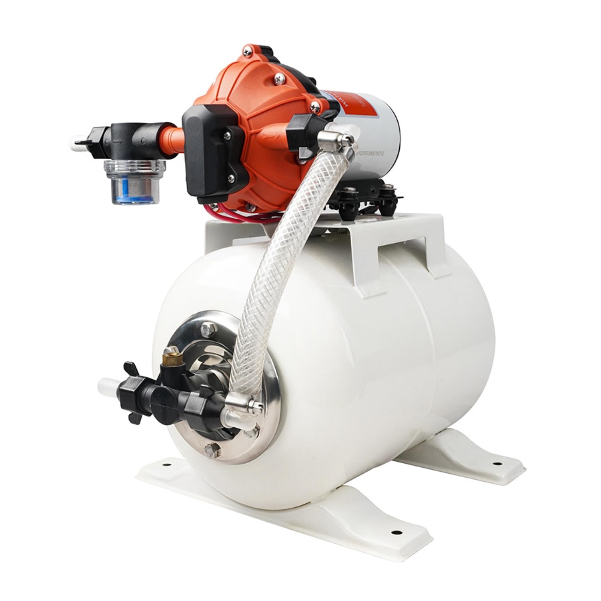 SEAFLO 55 Series 115V AC Water Pump &amp; 2 Gallon Accumulator Tank System, 5.0 GPM, 60 PSI, Five-Chamber Diaphragm, Self-Priming, Run Dry Capable, NSF, UL, CE &amp; RoHS Certified, 4-Year Warranty