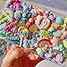 Produktbild 100 Stück Schleim-Charms, niedliches Set, Kunstharz, künstliche Süßigkeiten-Charms, Kawaii-Set, gemischte Süßigkeiten, flache Rückseite, Zubehör für Bastelarbeiten und Ornamente, Scrapbooking (bunt)