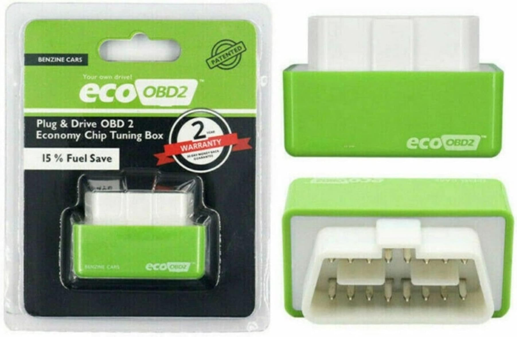 CAREflection CF-Nitro OBD2 Vehicle Auto Plug and Drive ECU Engine Remap Tuning Performance Board Chip Power Tuning Box for All Cars & Bikes with Warranty (Petrol, ECO (15% Fuel Save, Better Mileage))