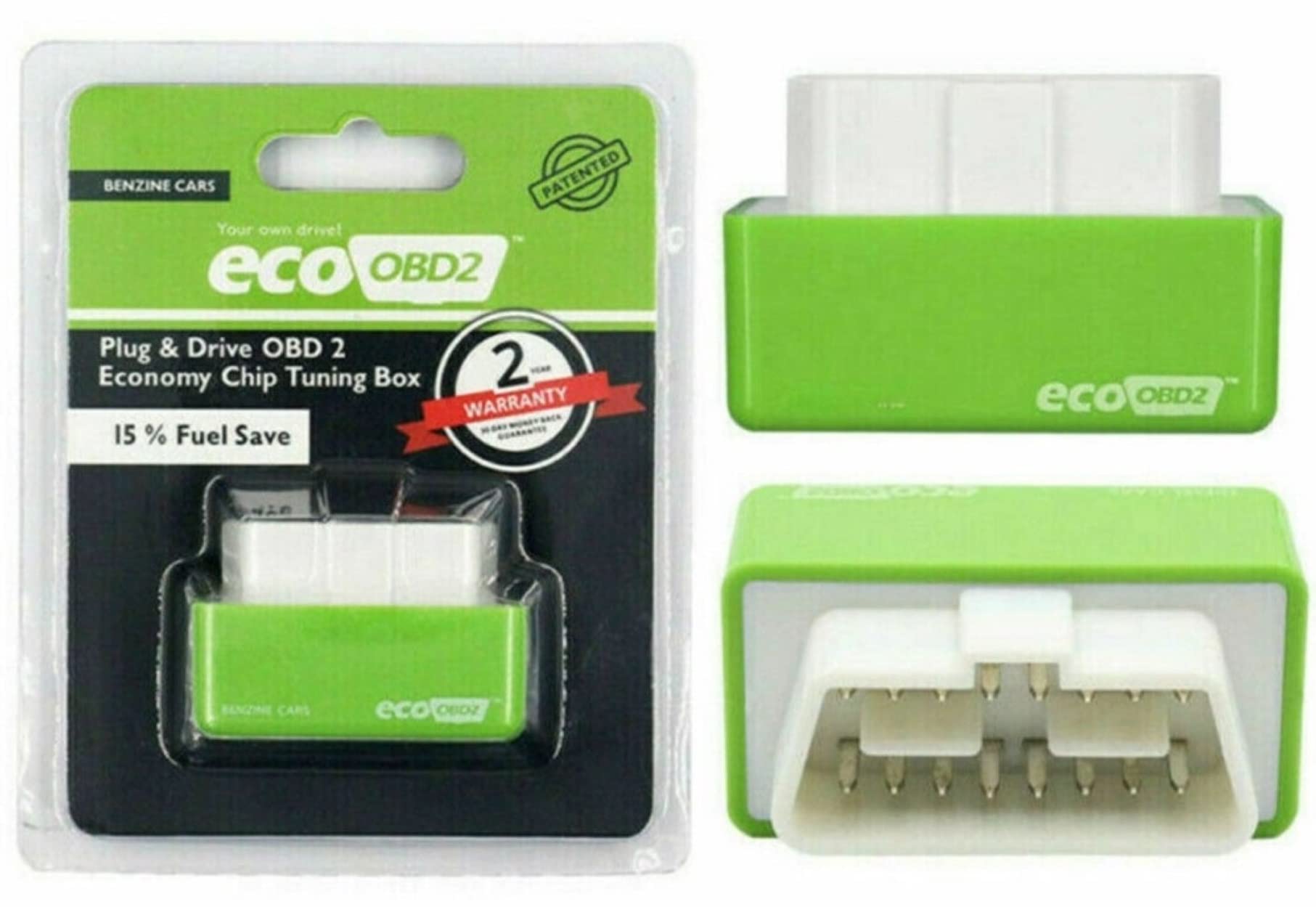 CAREflection CF-Nitro OBD2 Vehicle Auto Plug and Drive ECU Engine Remap Tuning Performance Board Chip Power Tuning Box for All Cars & Bikes with Warranty (Petrol, ECO (15% Fuel Save, Better Mileage))