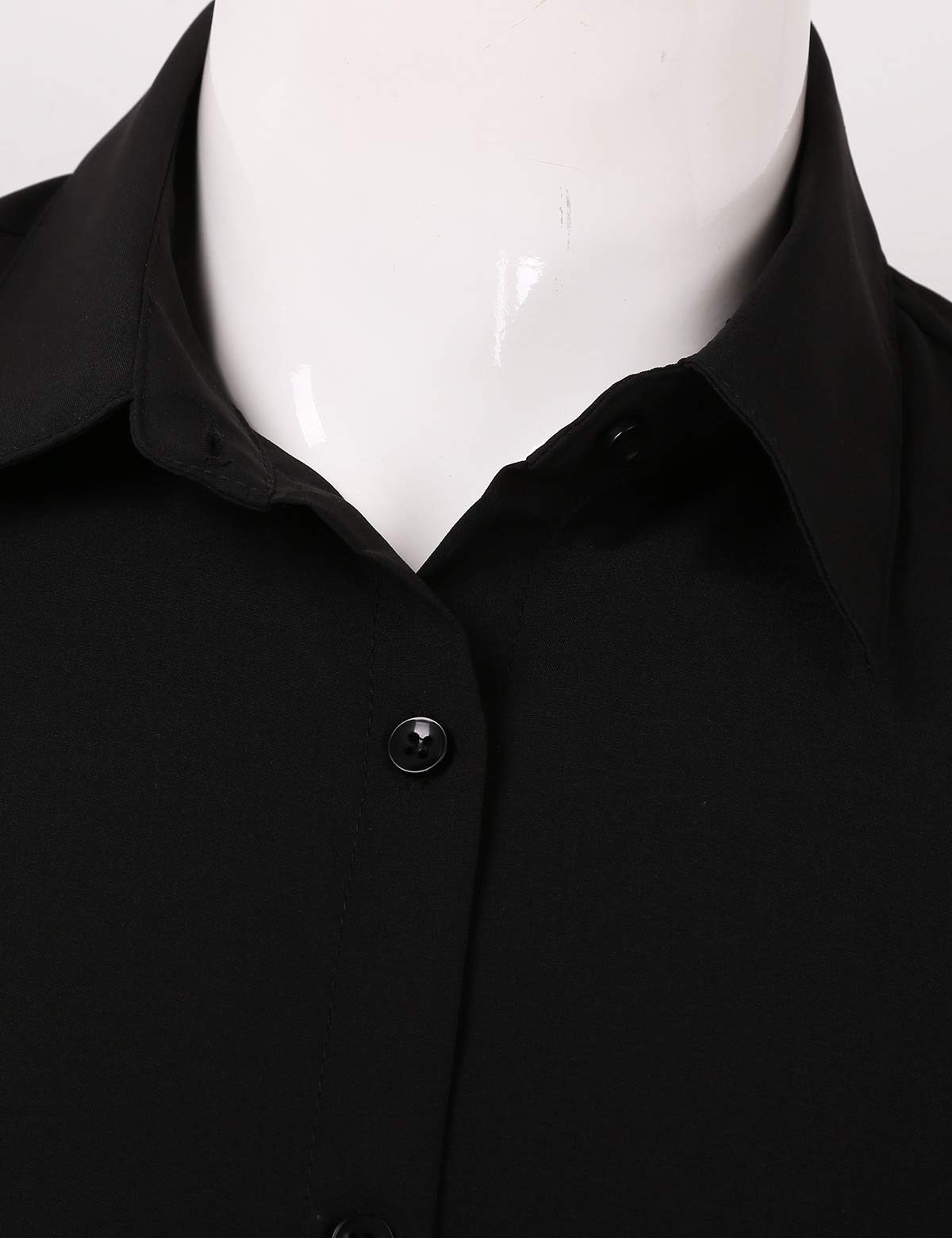 Alvivi Body da Uomo Slim Fit Latino Americano Moderna Ballo da Danza Professionale in Cotone Camicia Bodysuit Maniche Lunghe Button Down Costume Competizione Performance