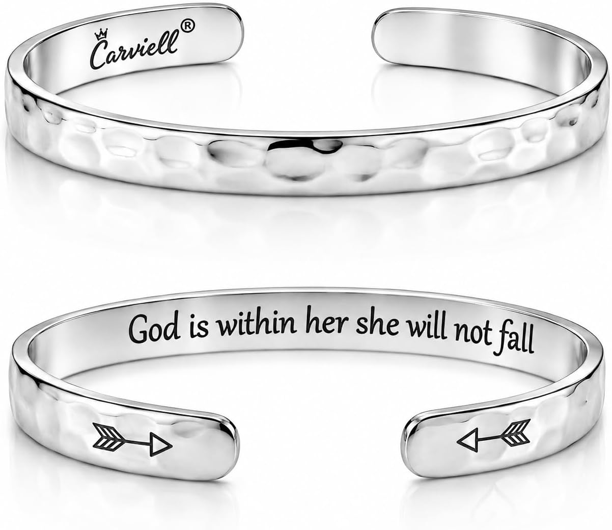 Bracelet - Gifts for Women – Inspirational, Friendships, Love, Mom, Daughters, Sisters, Christian, Graduations, Memorials & Wedding Gifts – 100+ Phrases – Stainless Steel, Gift Ready