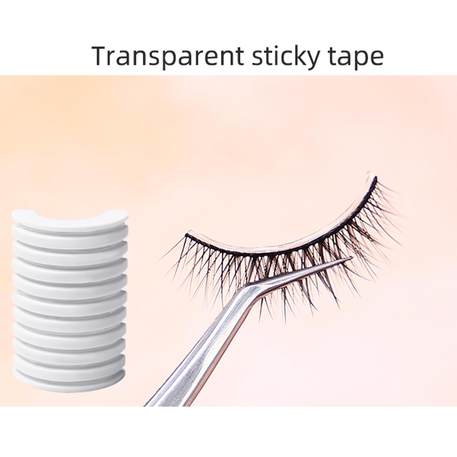 10Pieces Adhesive Lash Strips Replacement Tape Strips Makeup Supplies for Lash Extensions Fake Eyelashes Women Adhesive Eyelashes Sticking Natural Look Sticking