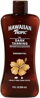 Hawaiian Tropic Dark Tanning Moisturizing Oil 8oz - Antioxidant-Rich for Deep Glow & Soft Skin