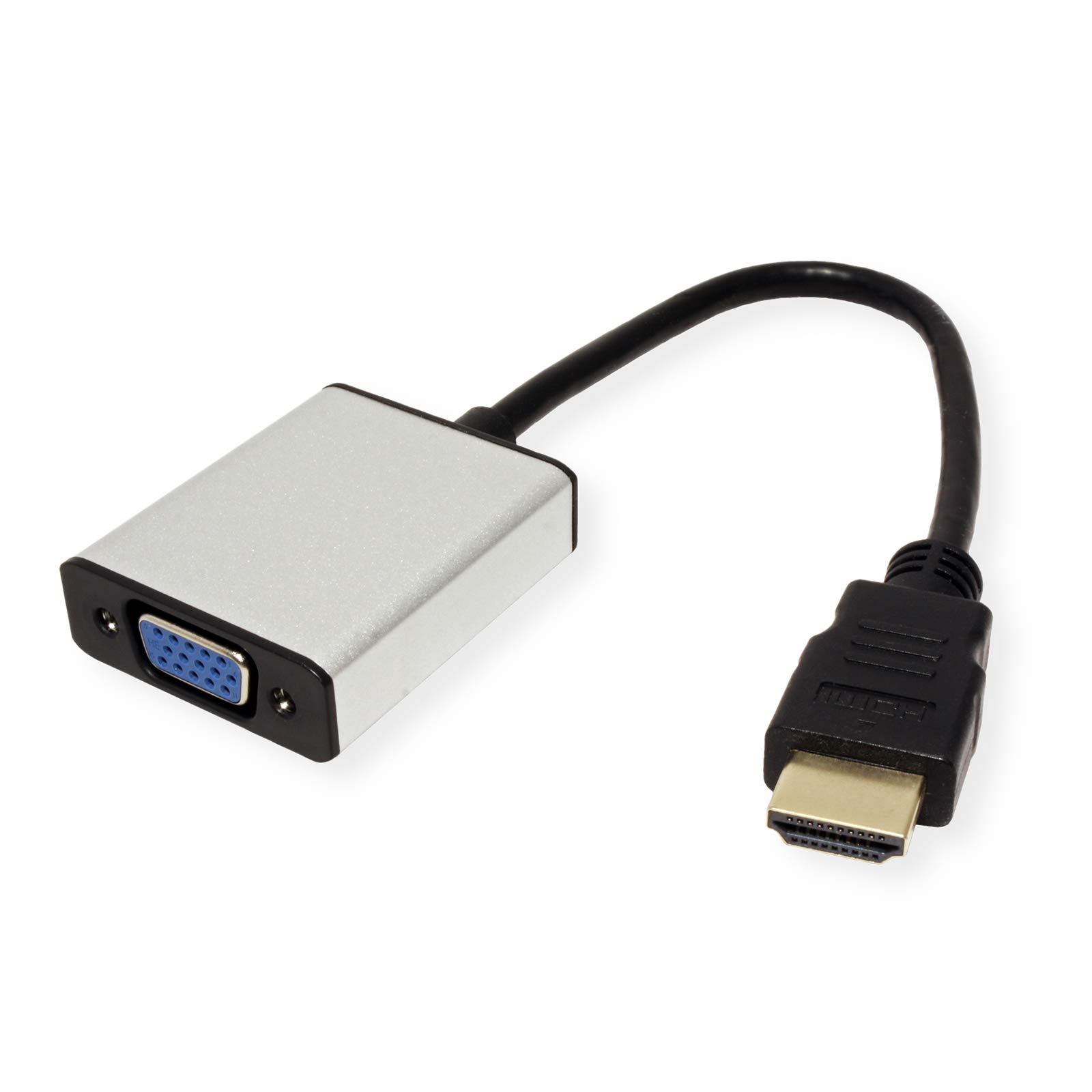 Value 12993119 Câble Adaptateur HDMI vers VGA et 3,5 mm Audio (stéréo) Argent