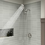 Prone 3-in-1 Combo Multifunction Shower Head with PowerSweep - ScratchShield Technology - Powerful Massage Spray (Brushed Nickel)
