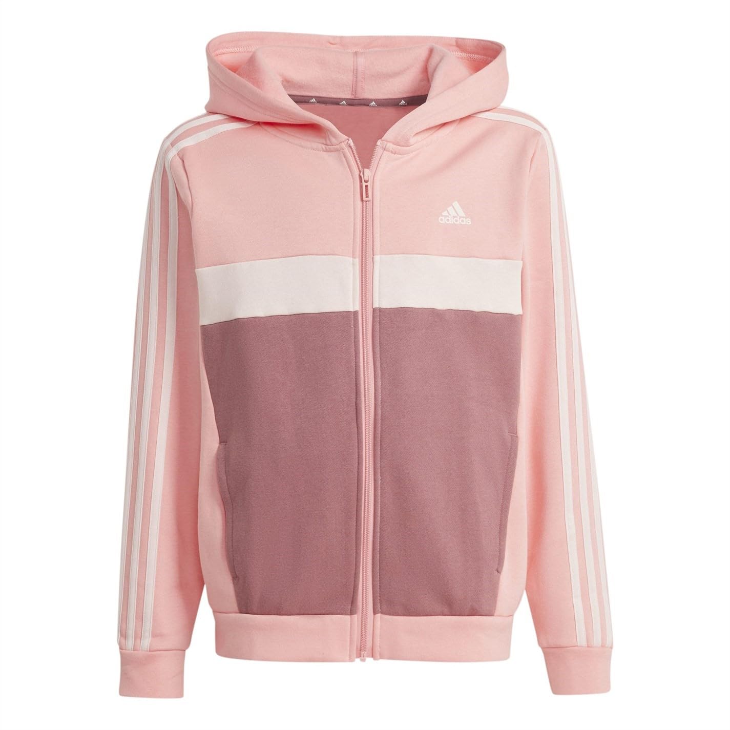 adidas Tiberio 3 Stripes Colorblock Fleece Junior Tracksuit 13-14 Years