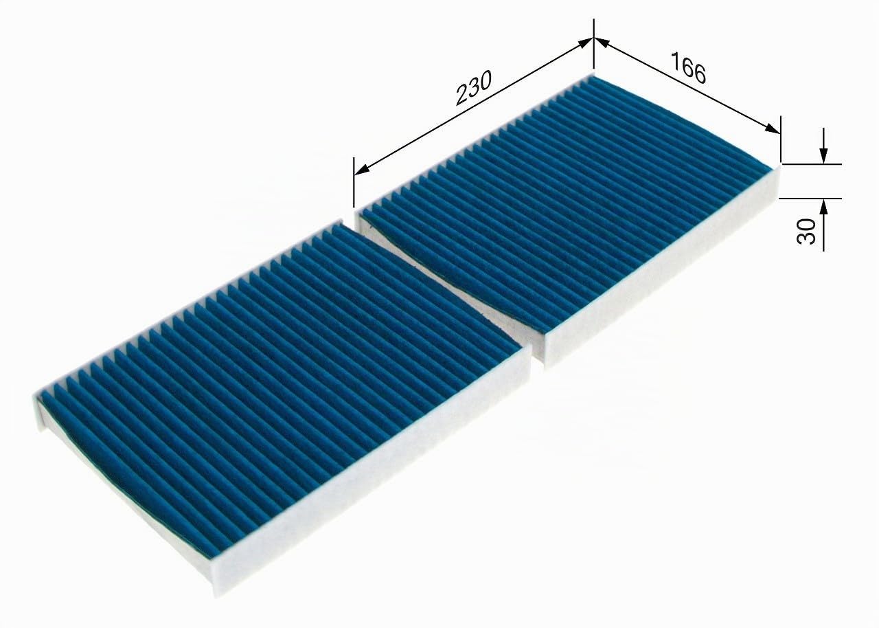 Bosch A8571 FILTER+pro Filtro de Habitáculo - Filtro de Repuesto de Alta Eficiencia - Eficaz Contra Polen, Polvo Fino, Moho y Bacterias, para un Aire más Limpio en el Vehículo - Juego de 2 Filtros