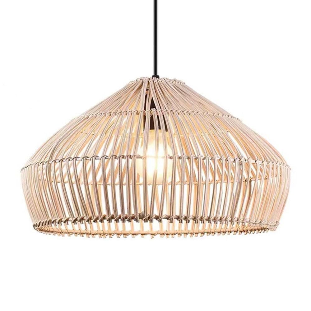 LQZCXMF Handmade Hanging Lamp Wabi-sabi Style Creative Zen Tea Room Pendant Light 19.6" Large Farmhouse Chandelier Single Head E26 Fixtures for Dining Living Room, Entryway, Foyer Lighting