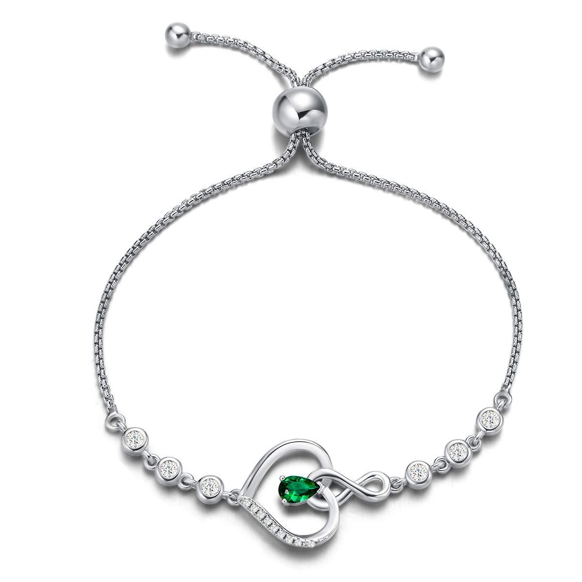 AGVANA Heart Birthstone Bracelet