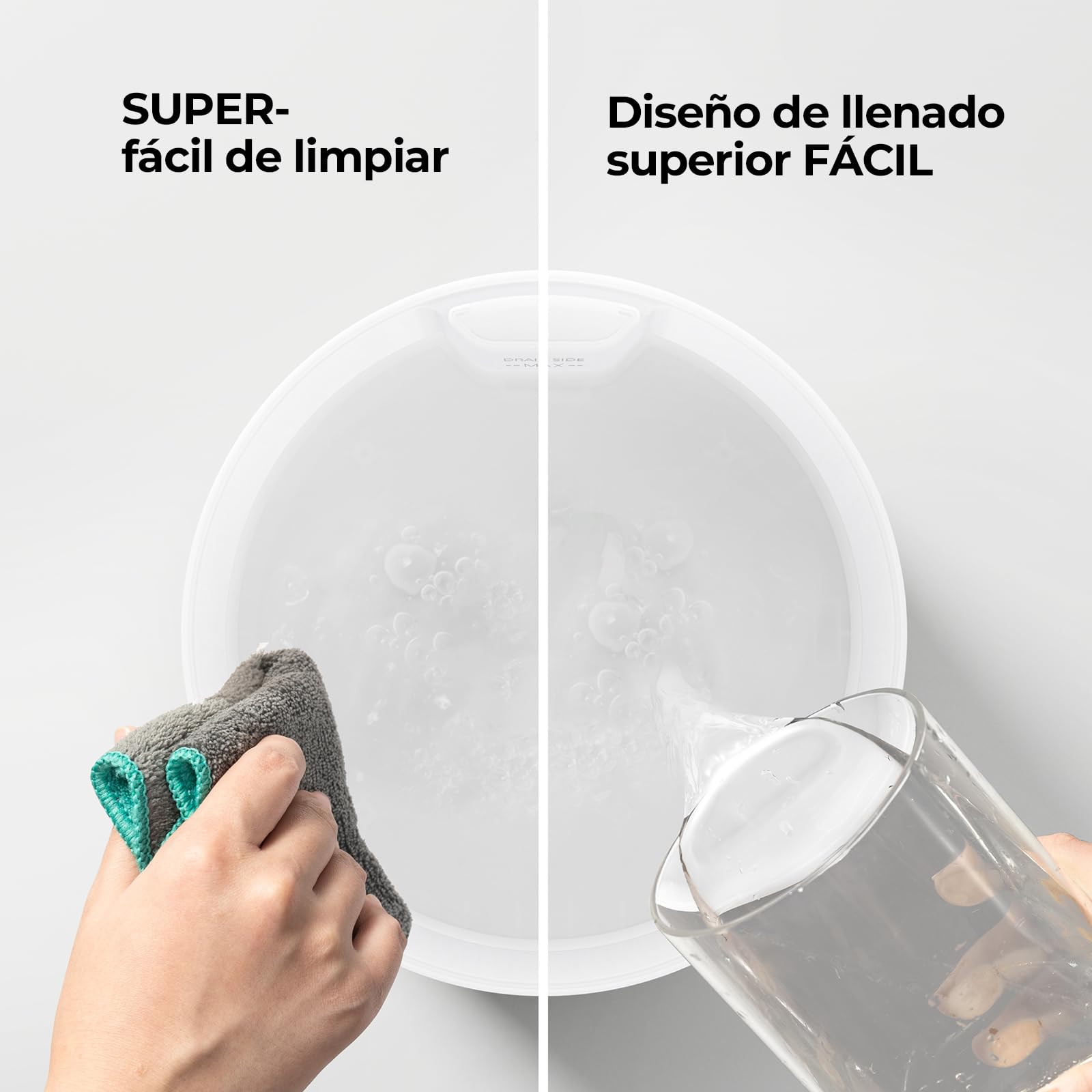 Homvana Humidificador Bebes mocos y tos and Difusor Aceites Esenciales Aromas, 1.5L Hasta de Para Dormitorio, Top-Fill Humidifier Plantas Ultrasonico, Difusor Aromatizador, Humidificadores Habitacion