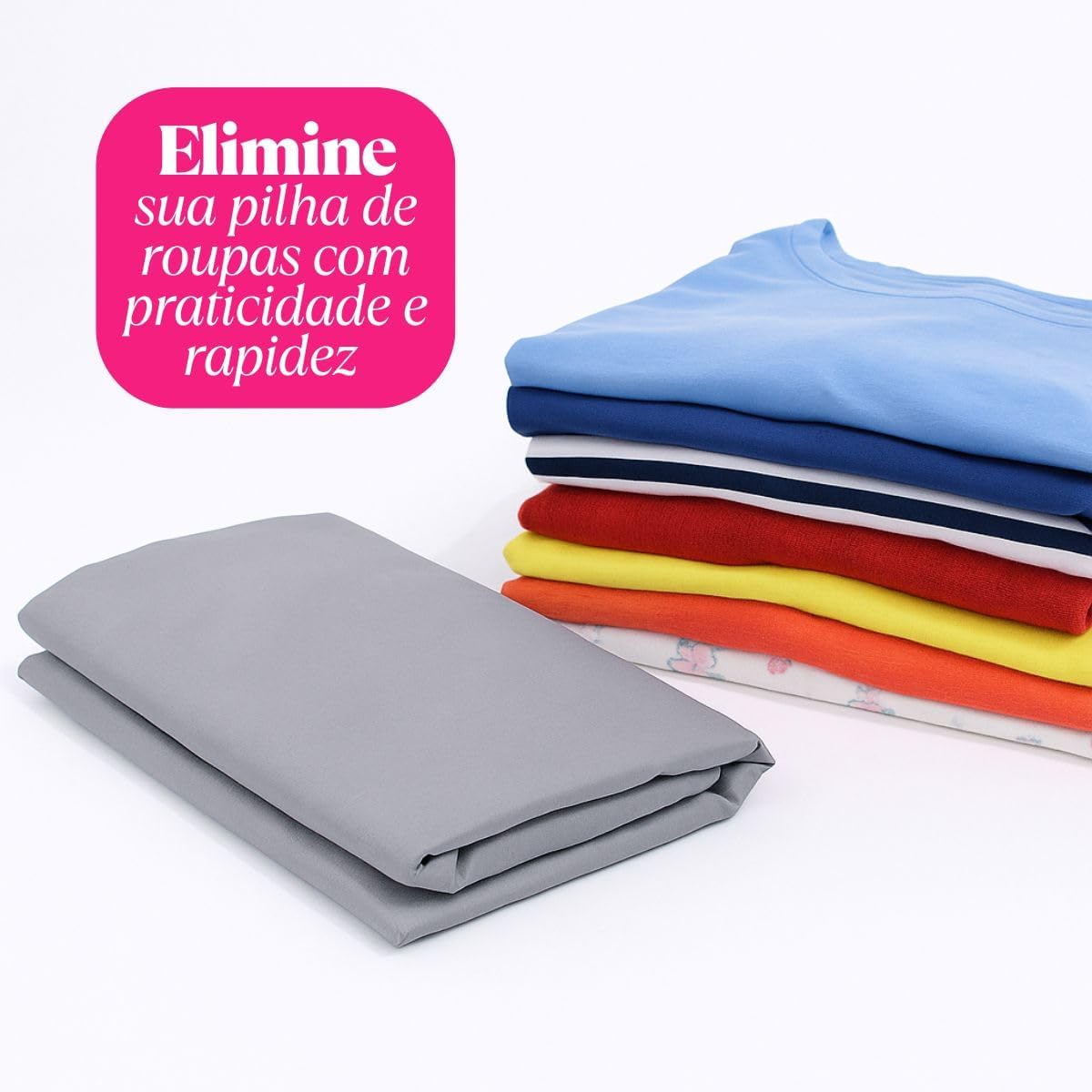 Capa para Tábua de Passar Roupa Forro Térmico Ajustável Regulável Universal Grande Liso Cinza 1,40m x 0,50m