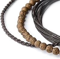 Vista 54 de Handmade Natural Stone Beaded Healing Bracelet Gift for Men Adjustable Rope String Bracelet