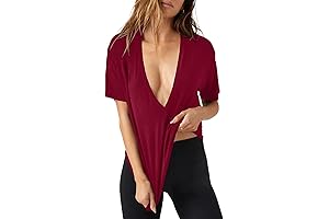 Womens Sexy Deep V Neck T Shirts: No More Bullets in Your Washing Machine