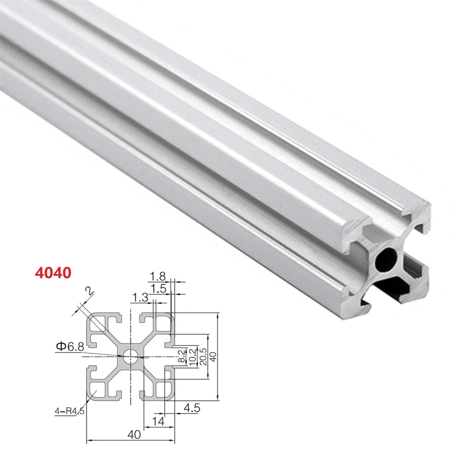 GooEquip Systemprofil Aluminium Profil 2 Stück 300mm 4040 T Typ