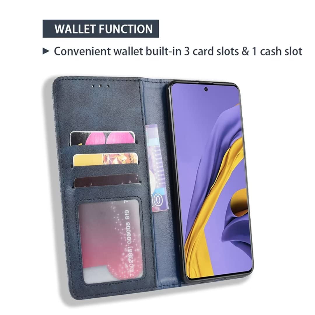 TIANYUE Cover per ZTE Blade A73 5G, Magnetica Flip Wallet Case con Supporto Stand, Slot per schede, Custodia Pelle Premium per ZTE Blade A73 5G(Rosso