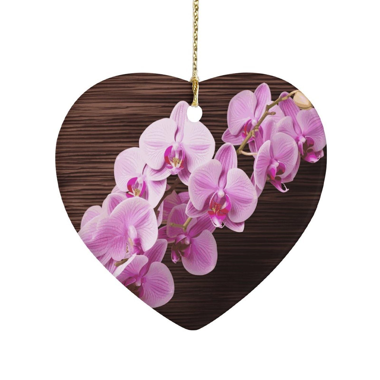 Fekiloot Style Orchid Flower Ceramic Ornament Home Decor Keepsake