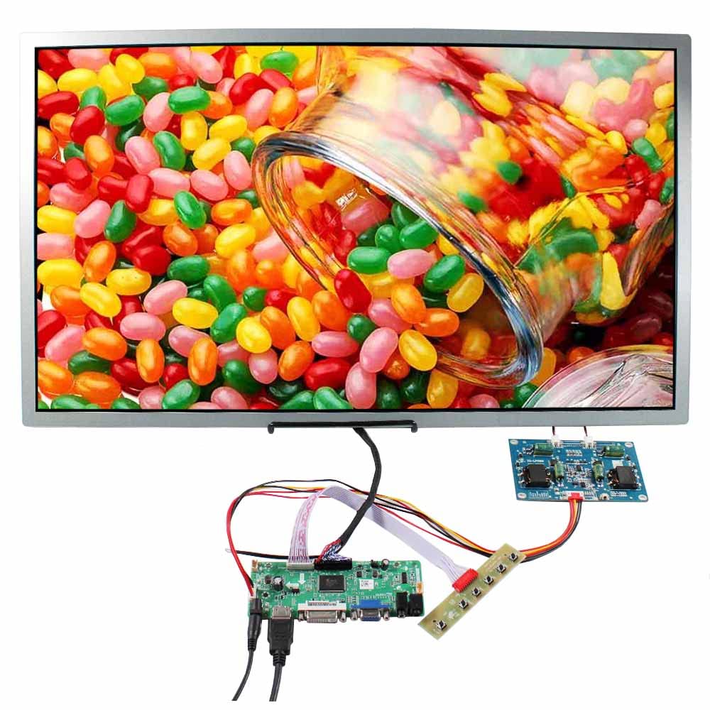 VSDISPLAY 27 Inch LCD Screen 1920x1080 1500Nit Outdoor Business Extra Display Sunshine Readable and Multimedia VGA DVI Audio Controller Board