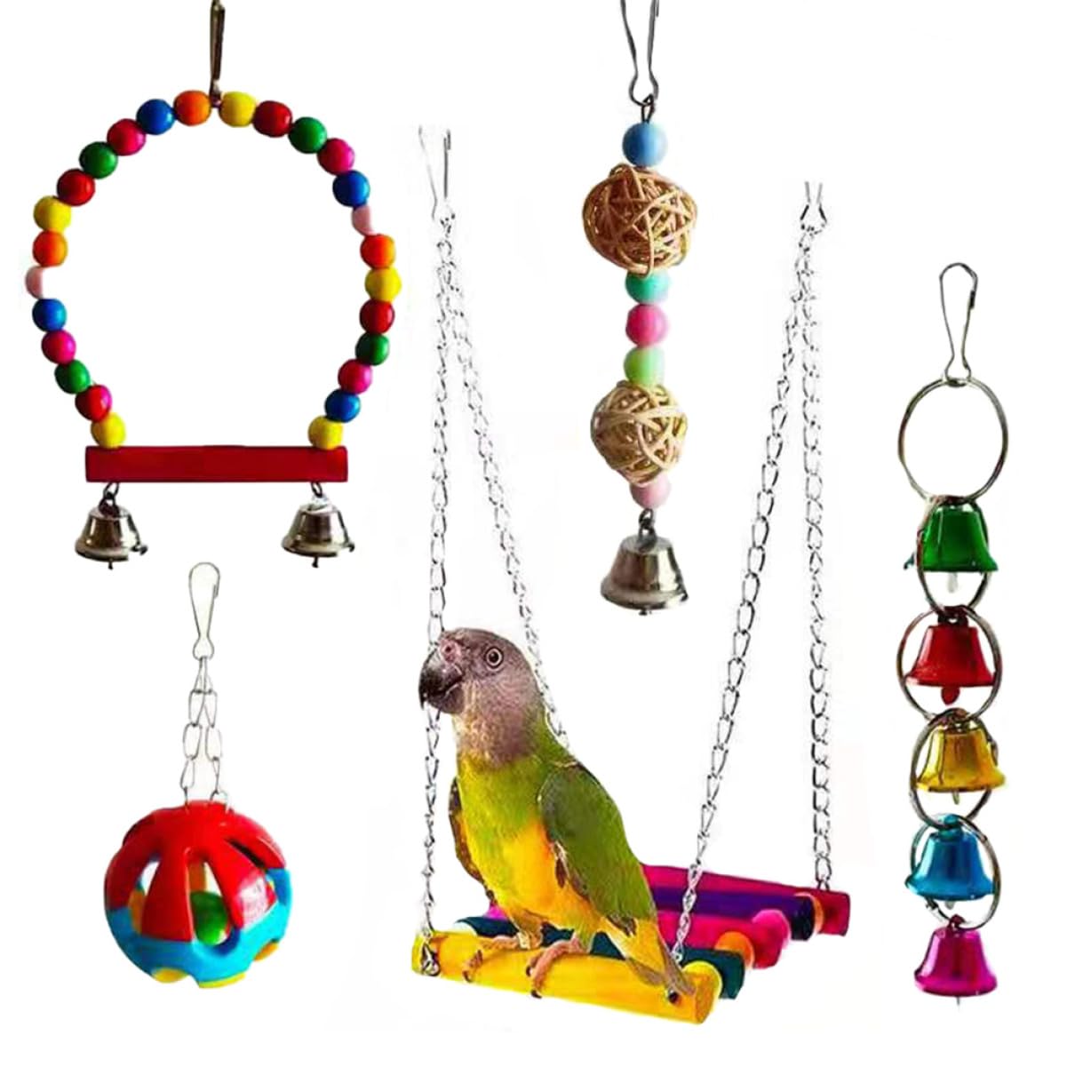 Jouets À Mordre pour Perroquets Fournitures pour Animaux De Compagnie Ensemble De Jouets À Mâcher pour Oiseaux Jouet Compact pour Oiseaux Jouet pour Le Plaisir