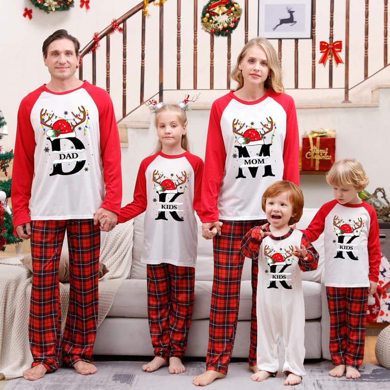 Christmas Family Matching Pajamas Sets - Pjs Sleepwear Outfits for Holiday Xmas Party (Men, L, #006)2