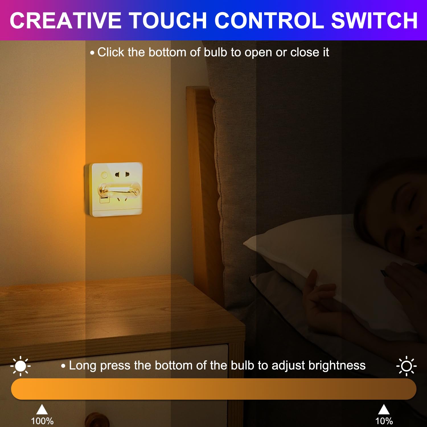 Innowacyjna lampka nocna LED z kontrolą dotykową USB - retro lampka świetlna z szklanej butelki, do samochodu, sypialni i korytarza, ściemniawalna mini lampka wielokolorowa do romantycznej mini