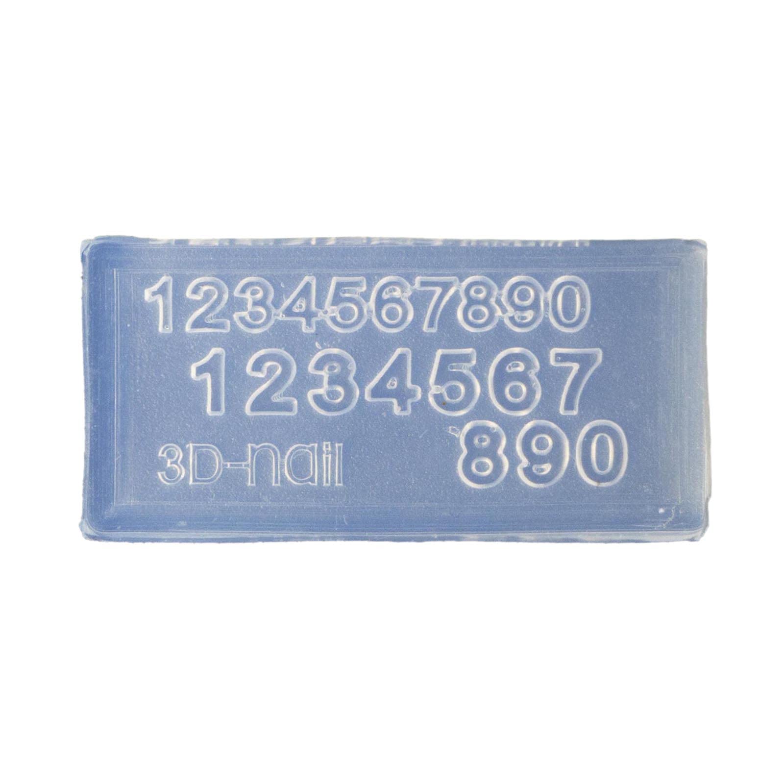 Jigeren Baking Pan Mini Letter Numbers 3D Nail Art Decorations Epoxy Mold Silicone Mould Transparent 11