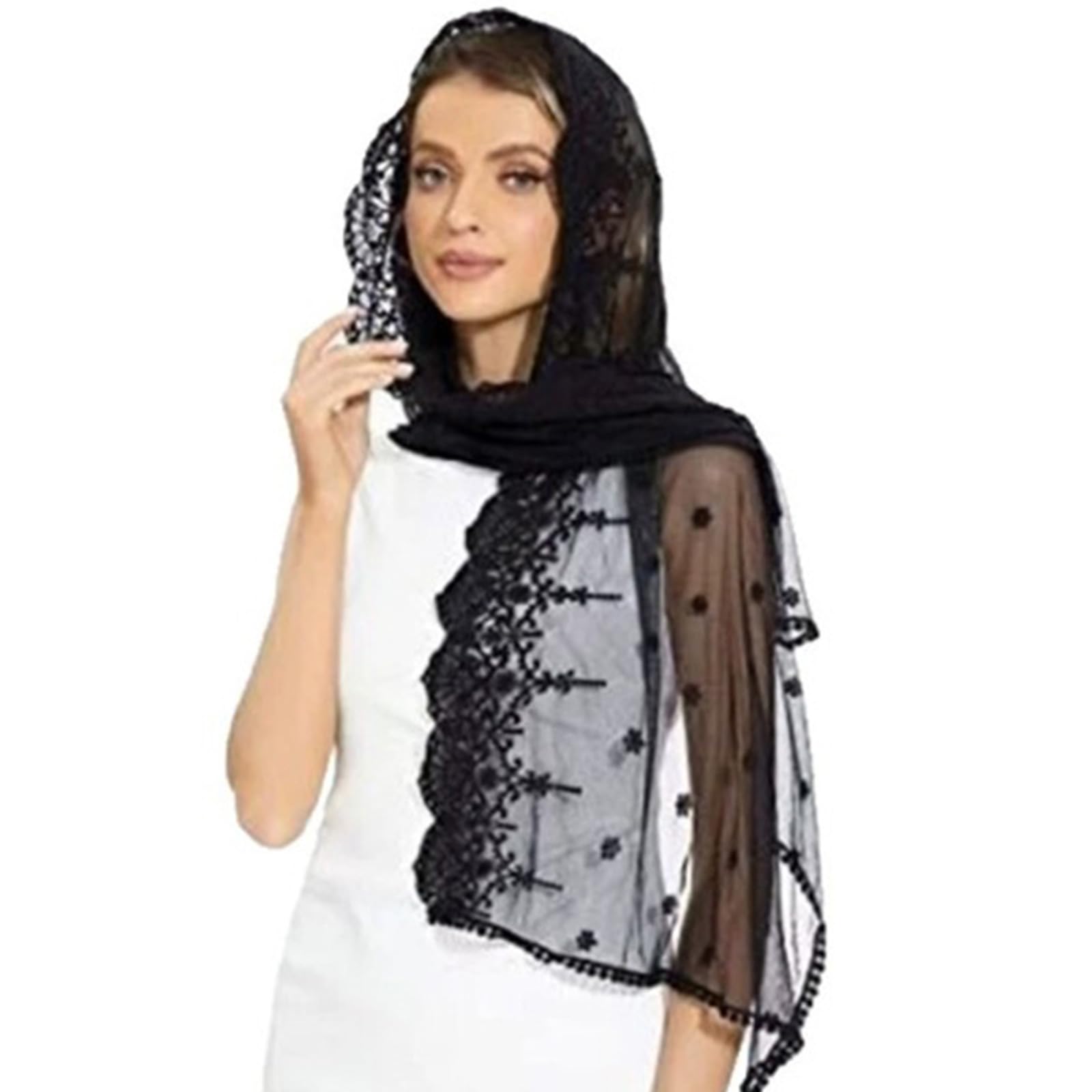 MICFENY Lightweight Star Print Scarf Stylish Wrap For Daily Wear And Travel Outfits
