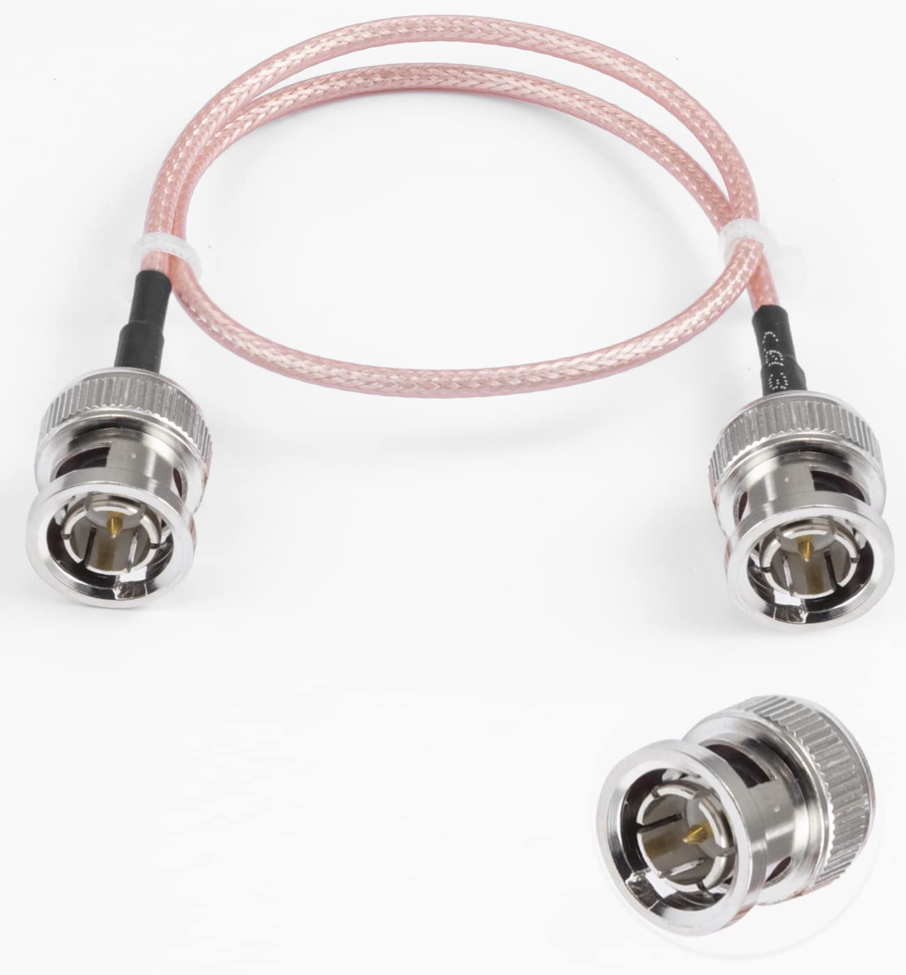 Vecys BNC Male to BNC Male Cable 75ohm HD-SDI RG179 RF Coaxial Pigtail Jumper Cable 12"/30CM for VCR Camera Marine CB Radio CCTV Monitor