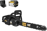 Cat DG631 60V Brushless 18" Cordless Chainsaw with Battery, Charger, Chain Brake & Tool-Free Tensioning
