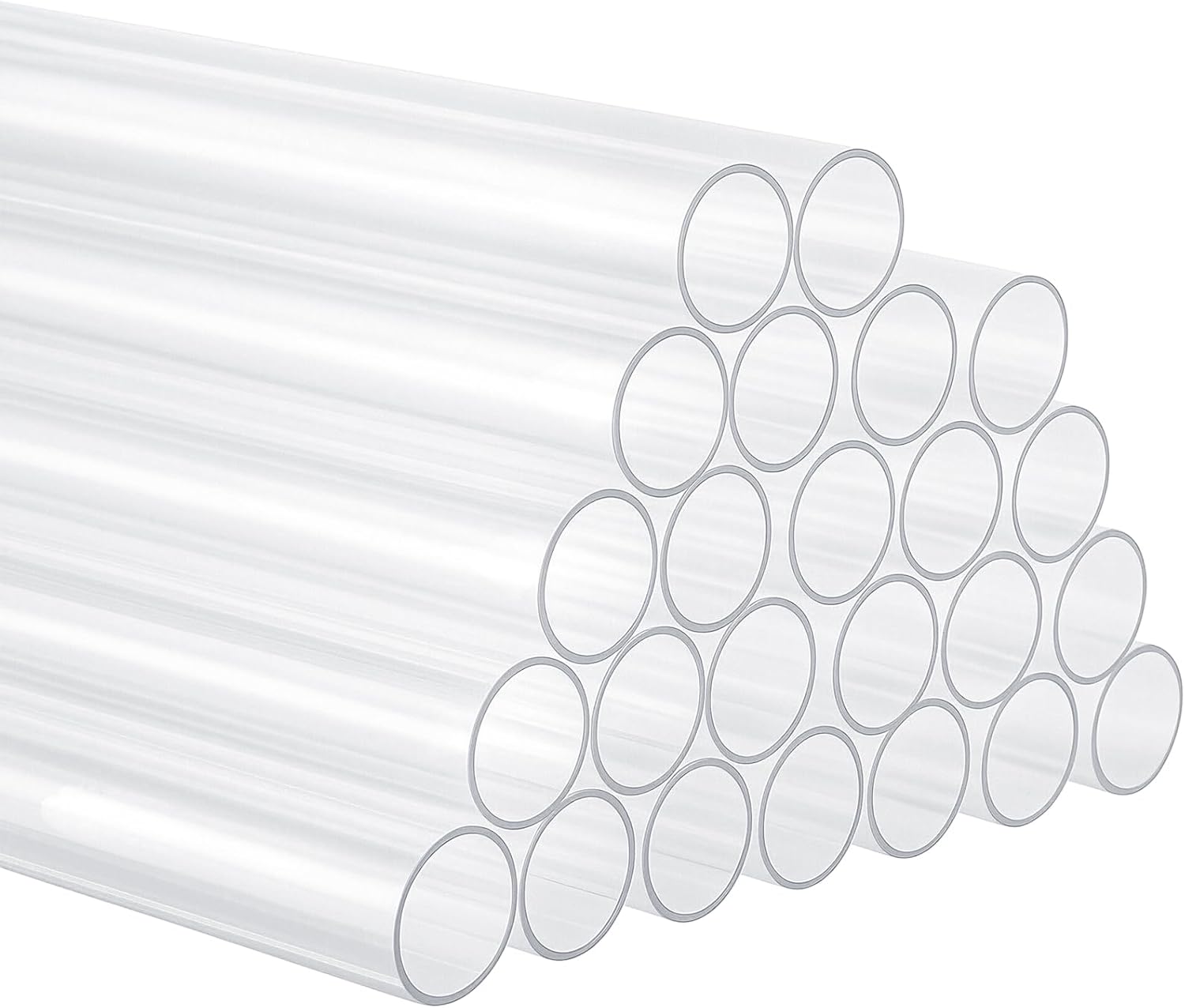 Boao Plastic Cake Dowels Rods for Tiered Hollow Wedding Cake Round support Rods Straws for Stacking and Supporting(9.5 In/12 In/6 in Length,White,24 Pcs)