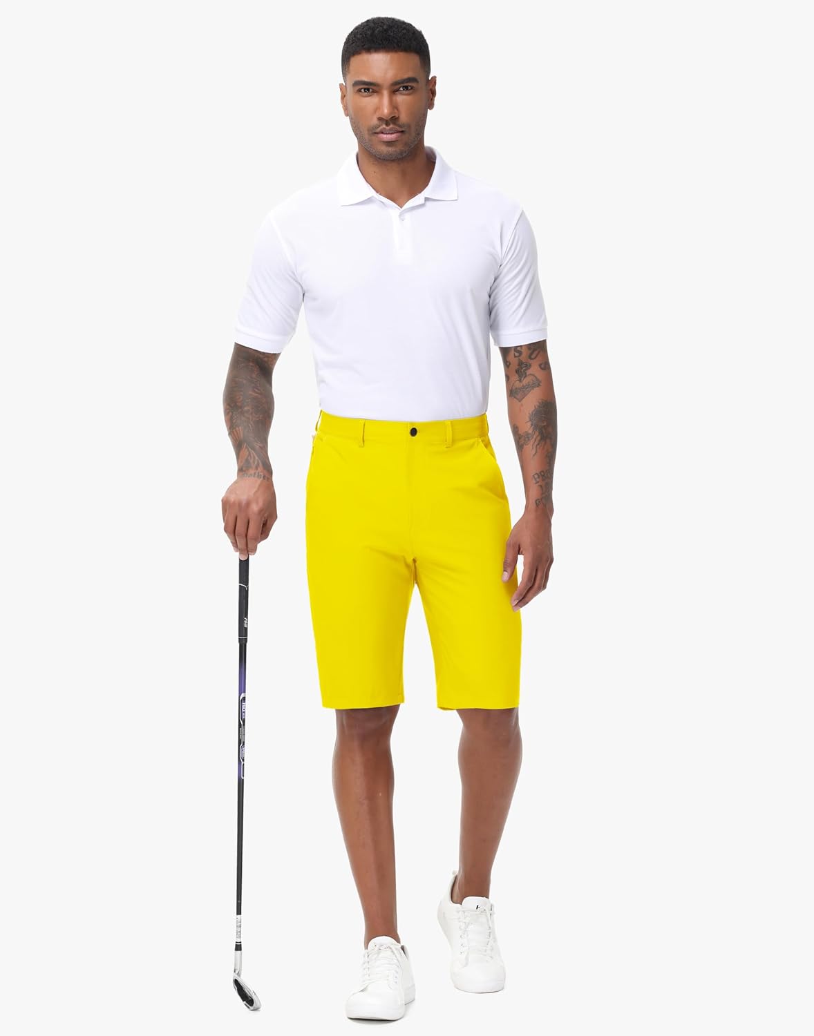 JWM Mens Golf Shorts 8"/11" Inseam - Stretch Lightweight Quick Dry Flat Front Hybrid Casual Dress Work Shorts with Zip Pocket