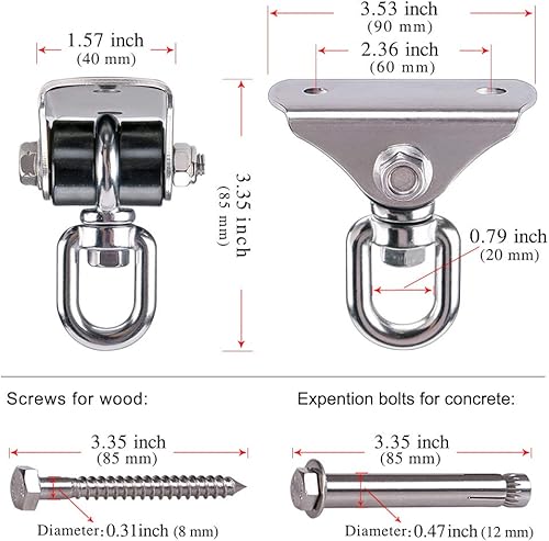 Miniatura 6 de Besthouse - Ganchos de columpio resistentes y silenciosos