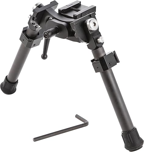 Miniatura 8 de Ajoite UUQ - Bípode ajustable de 8 a 12 pulgadas, bipode táctico de fibra de carbono resistente, base de montaje en riel PicatinnyWeaver