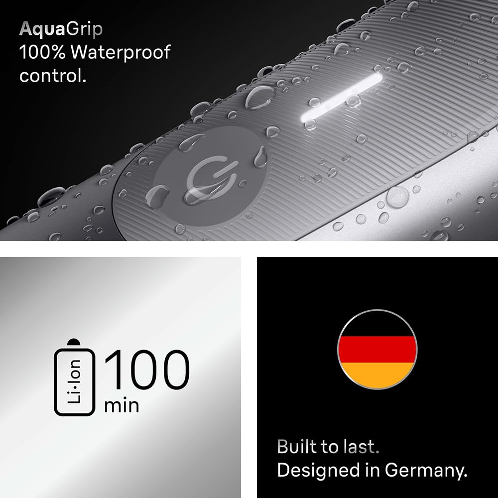 Braun BG7550 Series 7 Haarschneider für Herren, Körper, Brust, Achseln, Beine und Schamhaare mit Smartlight und SkinGuard, 8-in-1-Pflege-Set, wasserdicht mit 6 Clips, 100 Minuten Laufzeit