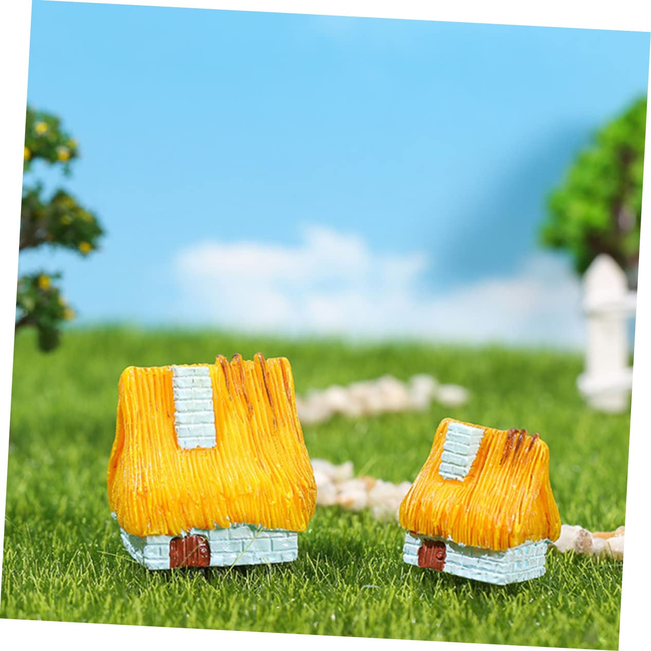 TOYANDONA 4 Ensembles Décoration De Maison en Décoration De Jardin Miniature Décoration De Maison Ornement Décoration Rustique Extérieure Adorable Mini-Maison 10 pièces * 4