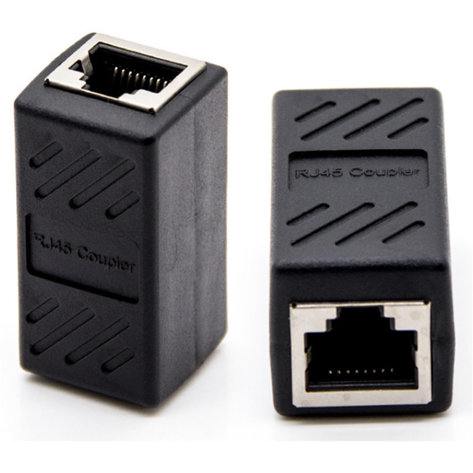 Accoppiatori RJ45 Cat5, (confezione da 30 pezzi) in linea accoppiatore Cat5 Cat5e Cat6 Cat7 cavo Ethernet 8P8C Extender adattatore femmina a femmina, nero