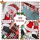 FainFun Nikolausstiefel Set, 3 Stück 32 * 19CM Weihnachtsstrumpf Deko Set, Nikolaussocken aus Jute Stoff, Weihnachtsstrumpf für Kamin Weihnachtsbaum Deko Rentier Weihnachtsmann, Schneemann