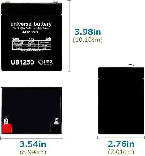 Miniatura 2 de NP5-12 Batería de alarma casera 12v 5ah SLA UB1250