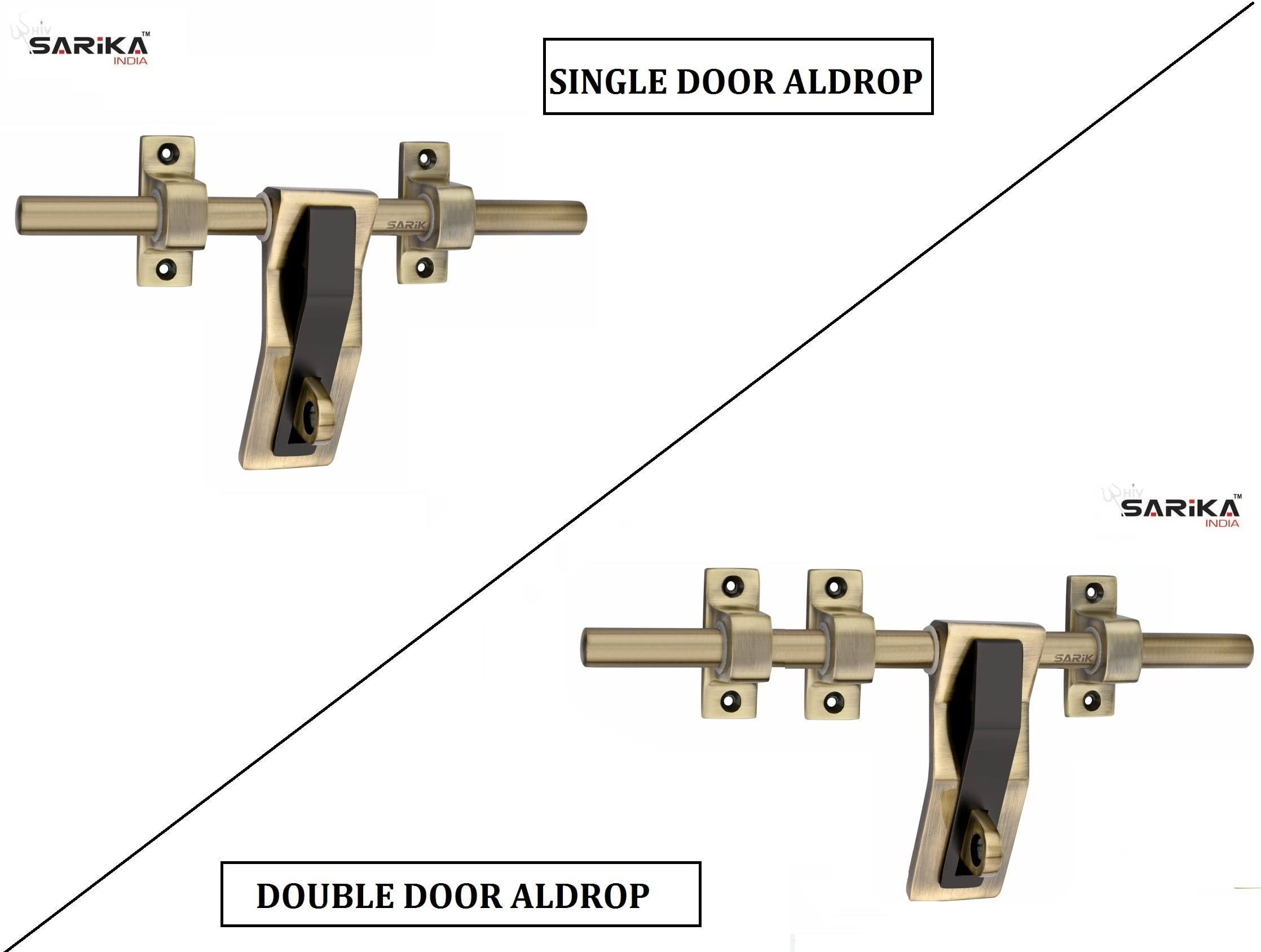 Soul Craft Galaxy 12" Zinc Aldrop | Fancy Aldrop for Door Fitting Kit, Door Accessories |Antique Brass | Only for Double Door |017 — Amazon image 4