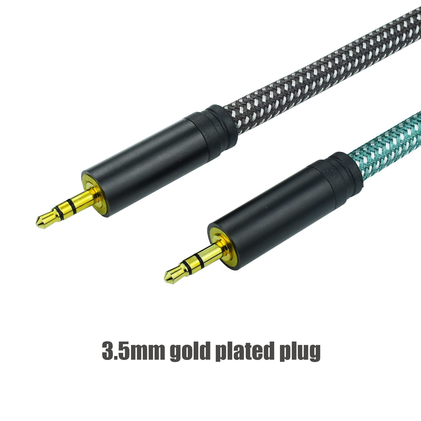 Cable de micrófono XLR hembra de 1/8 a XLR hembra, 15 pies XLR hembra a estéreo de 3.5 mm, cable auxiliar TRS, desequilibrado, trenzado de nailon, blindado OFC, para mezclador, altavoz, cámara
